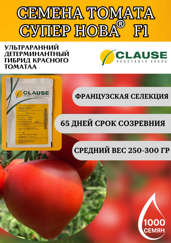 Супер Нова F1 (Примо Ред F1) 1000 штук семена томата